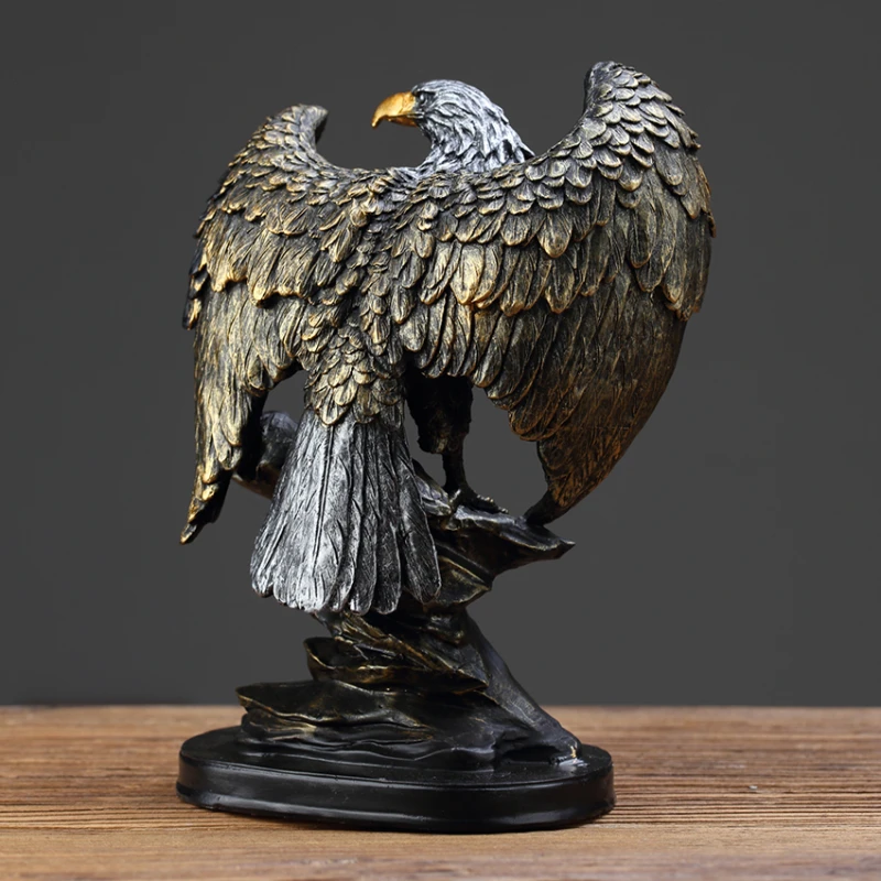 Bronze Resin Eagle Ornament Collection Decor Eagle Statue Office Decoration Sculpture Art Decoration Home Decoration