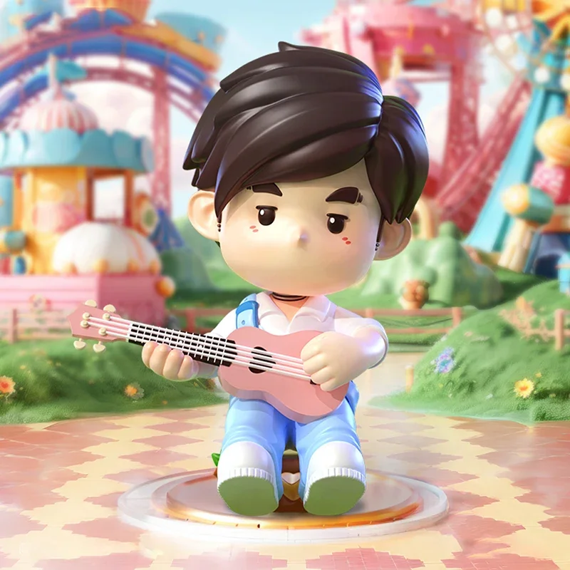 Mr. Zhou Jay Chou Birthday Gift Guitar PVC Action Figure Kawaii Ornaments 100% Original Genuine Collection Model Doll Toys Real