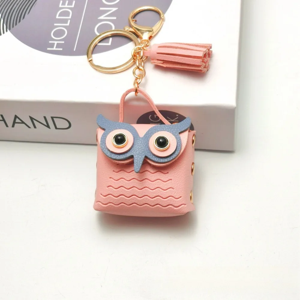 Mini Coin Purse Keychain Cute Owl Backpack Bag Charm Change Wallet Bags Bag Charm Jewelry Pouch Bag Charm for Womens