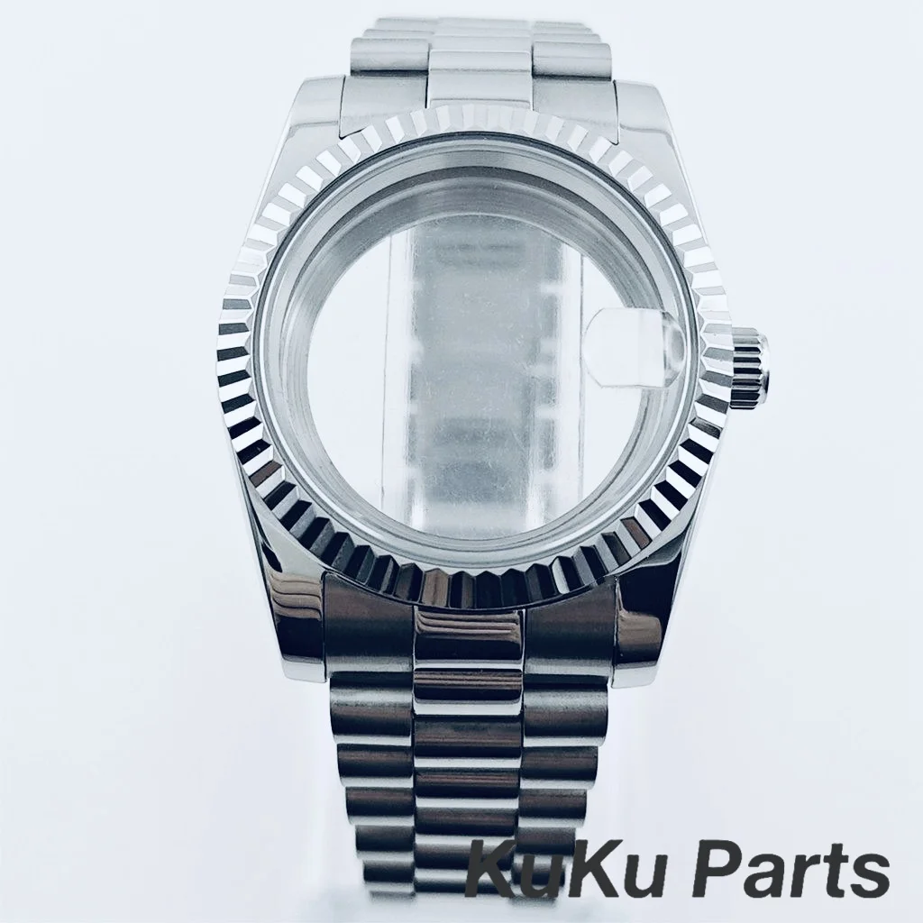 

NH35 Presidential Bracelet 36MM/40MM Resistanst Sapphire Crystal Watch Case For NH34 NH35 NH36 NH38 NH70 PT5000 ETA2824 Movement