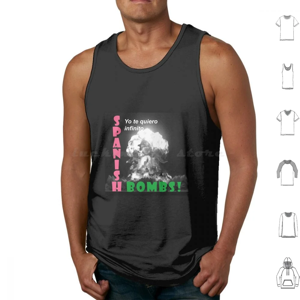 Camisetas sin mangas de bombas españolas con estampado de algodón, música Punk, bandera negra, Retro Blink 182 Band Dead Kennedys Hardcore N Roll Nofx