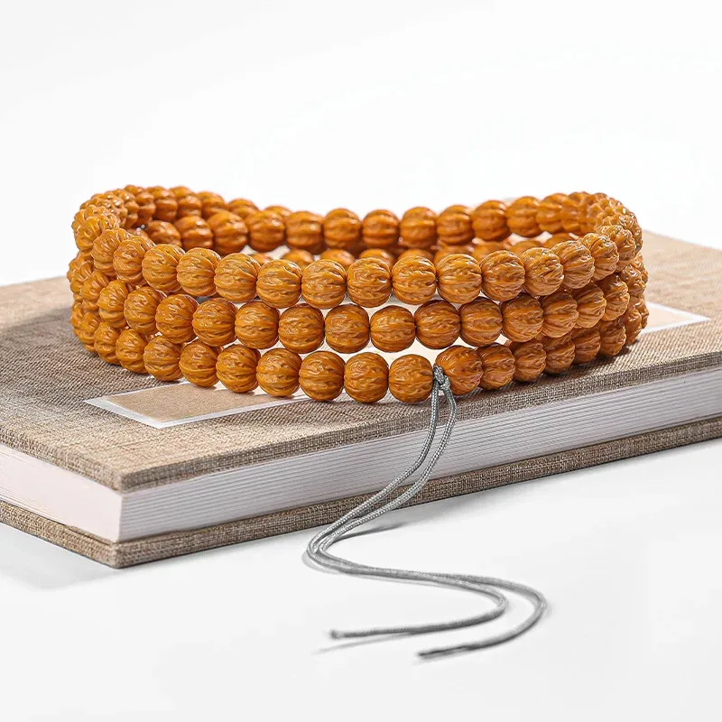 قسط القرد نحت Jingba Ling 108 سوار الجوز الوريد الخشن