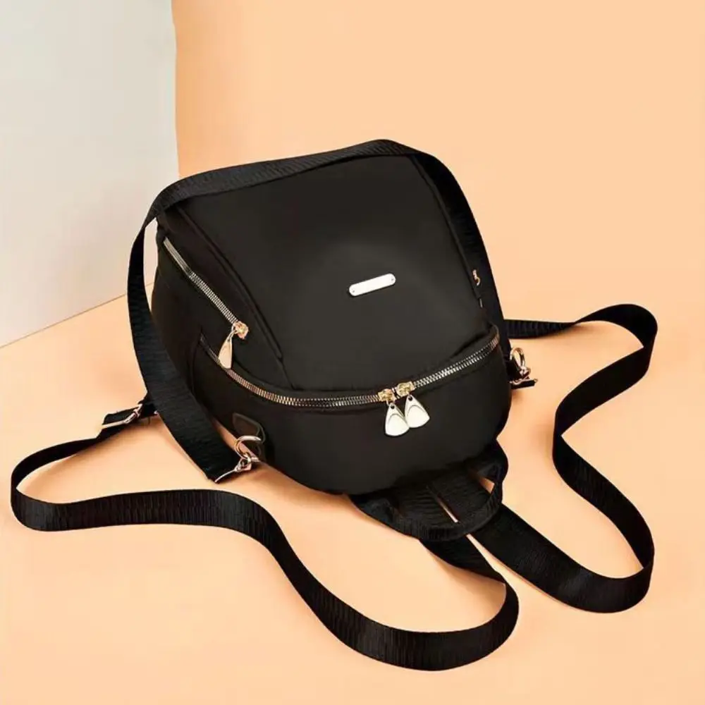 

Многофункциональный нейлоновый рюкзак в корейском стиле, маленькая дорожная черная сумка через плечо, простой ретро-рюкзак для студентов