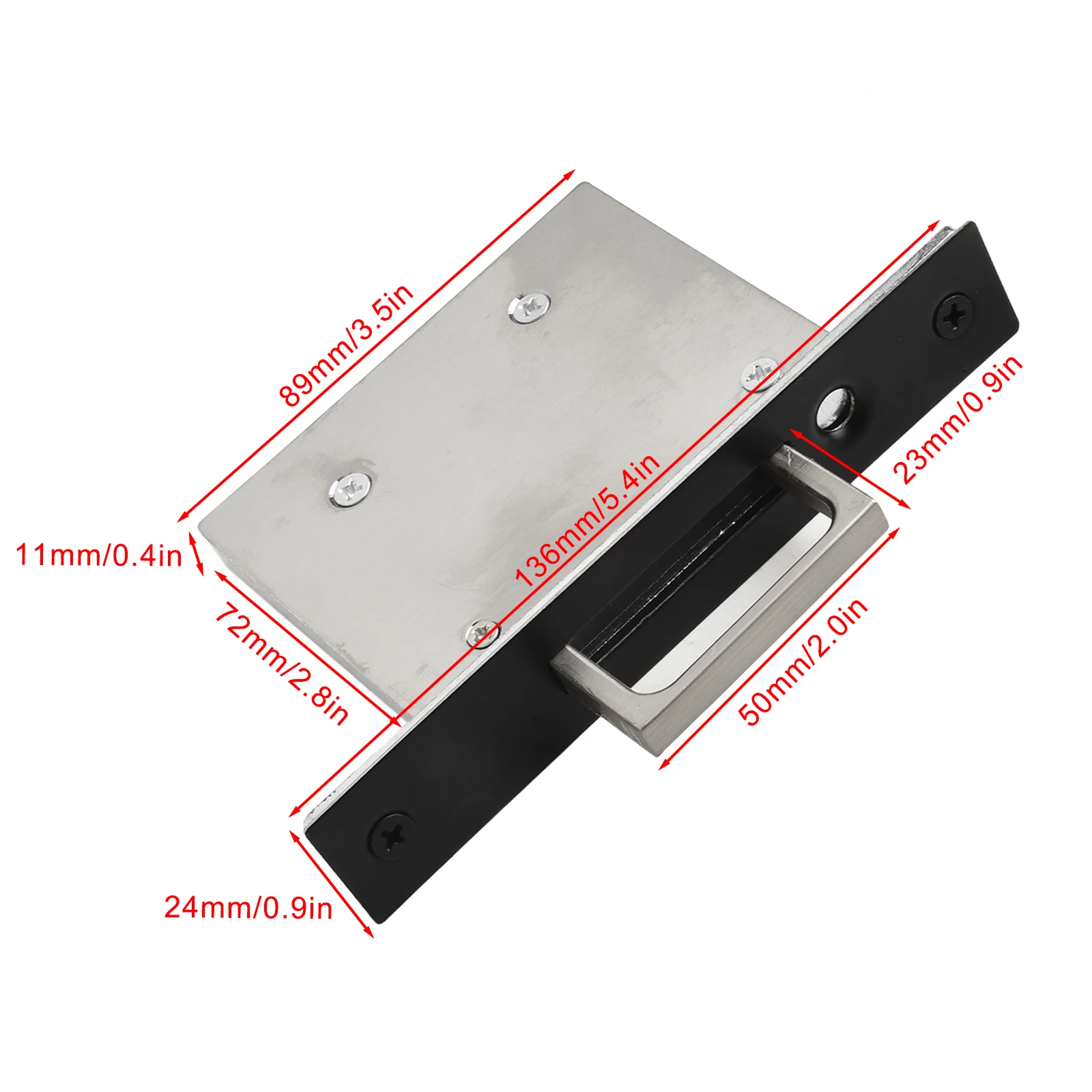 Versatile Pocket Door Handle Sliding Door Invisible Button Handle Embedded Buckl Satin Nickel Matte Blacke For Home Office