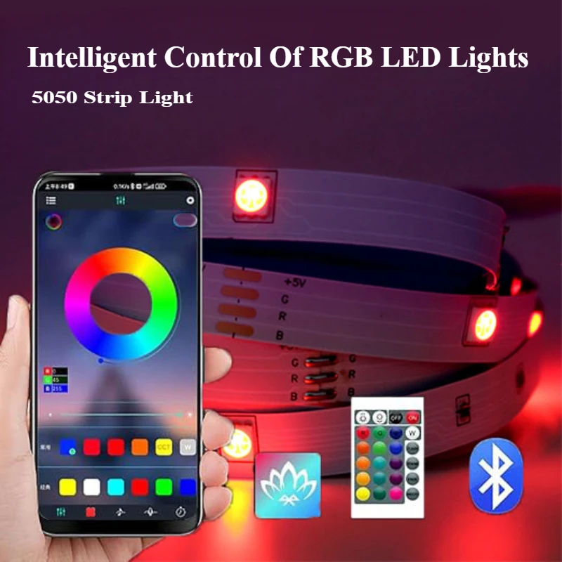 

Умные USB светодиодные ленты Bluetooth App Control Светодиодные фонари для телевизора RGB 5050 Гибкая лента Диодная лента Подсветка телевизора Украшение комнаты