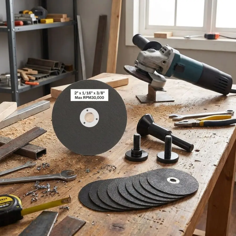 

2 Inch Diameter Die Grinder Cut Off Wheel 3/8in Arbor Hole High Speed Drill Metal Cutter Attachment Reinforced