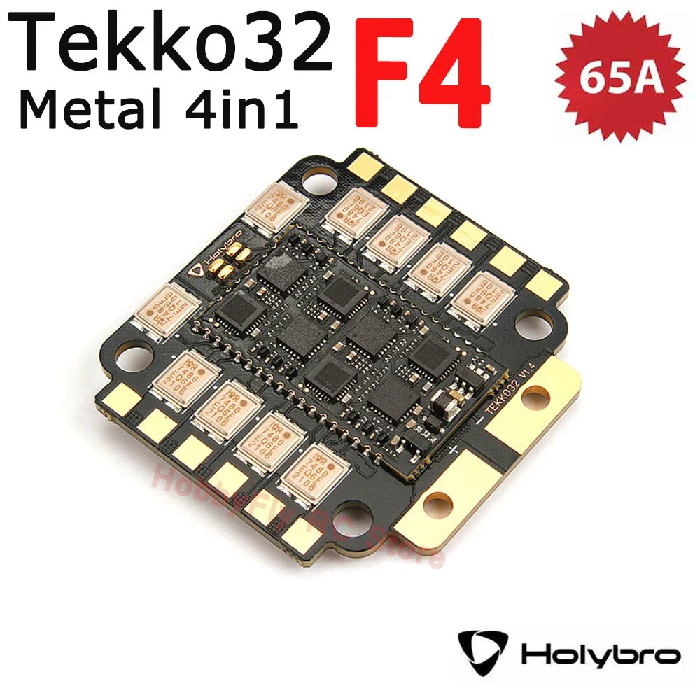 

Holybro Tekko32 F4 MCU Metal 4in1 65A ESC BLHELI32 / PWM output 128K / 4~6S 30.5x30.5mm For FPV Racing Drone