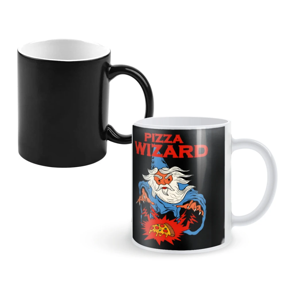 

Pizza WizardCoffee Mugs And Mug Creative Color Change Tea Cup Ceramic Milk Cups Novelty Gifts