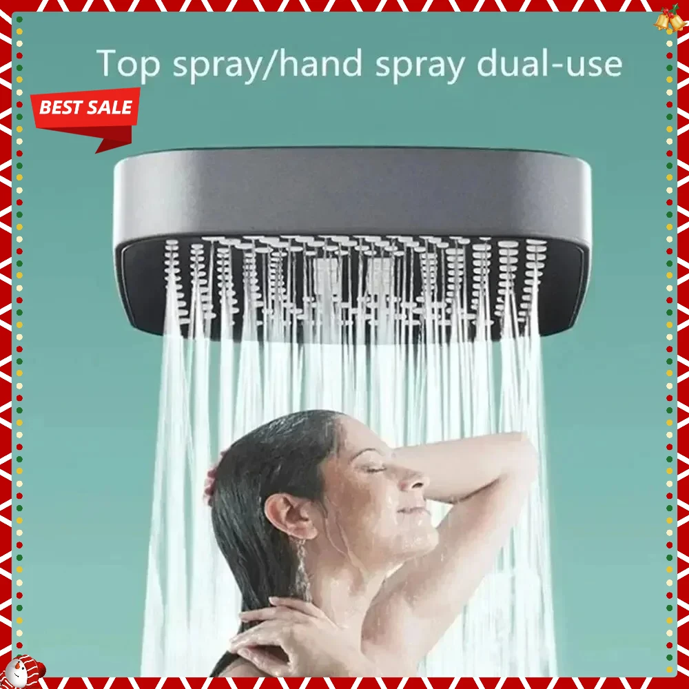 [مبيعات ساخنة] رأس دش الأمطار ذو 3 أوضاع - خلاط توفير المياه عالي الضغط قابل للتعديل، ملحق دش الحمام ذو التدفق الكبير