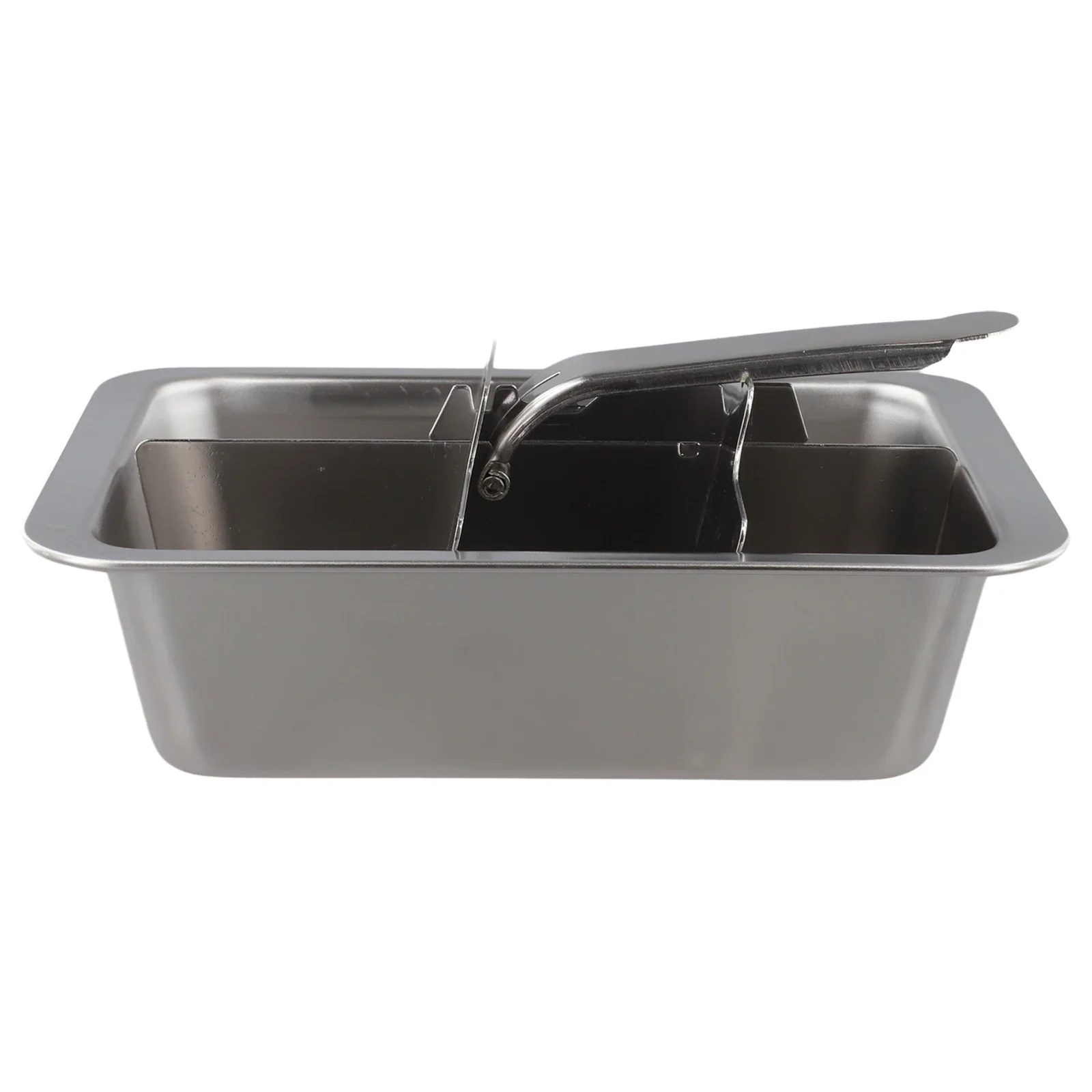 Stainless Steel Ice Cube Tray 6 Slot with Lever Handle for Effortless Ice Release Metal Design for Bar and Kitchen Use