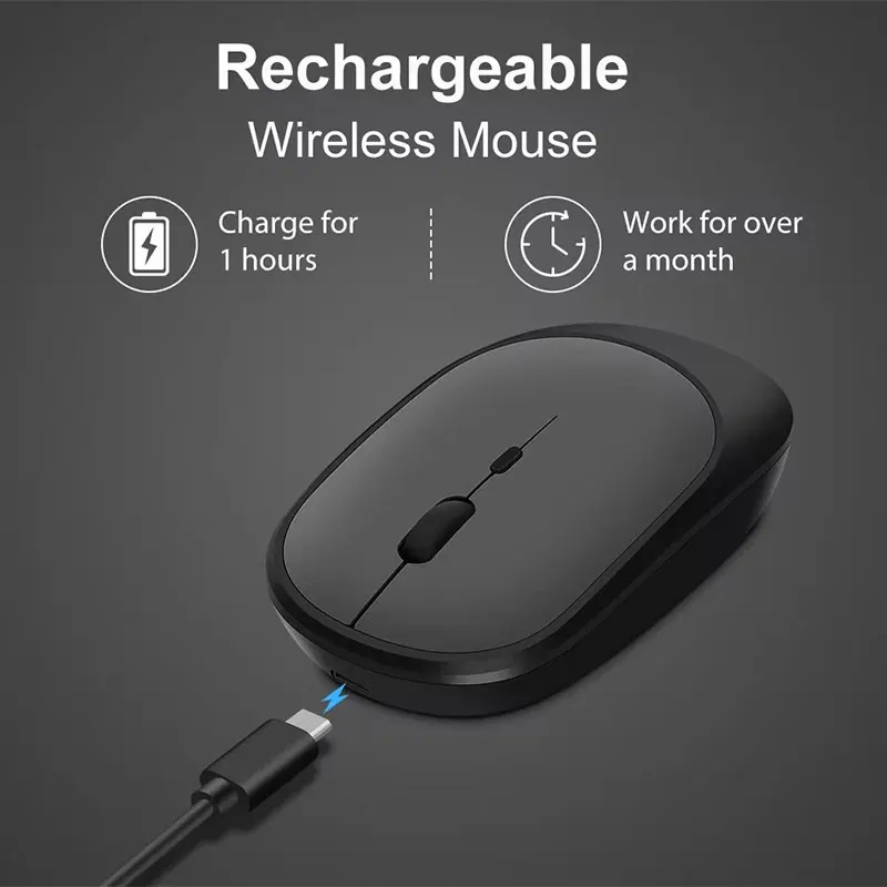 Xiaomi Wireless Bluetooth Mouse Silent Fast Charging Adjustable Ultra-Low Power Consumption USB Rechargeable Gaming Office Mouse