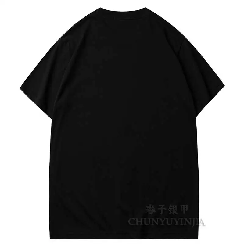 Chun yu yin jia Fashion New Style Designer 3D Printing Jewelry image Short-Sleeved tShirt Black White for luxury women tee