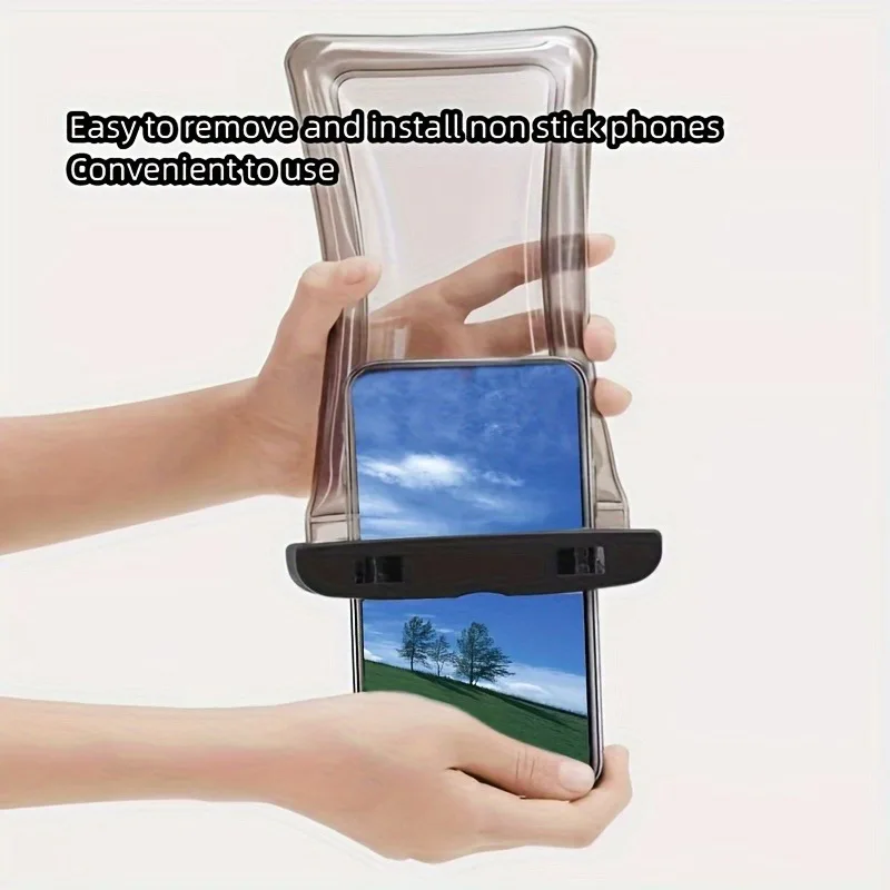 2 waterproof phone bags, touch screen phone stand, 4.33*8.27in，compatible with any phone model like iPhone, summer resort pool
