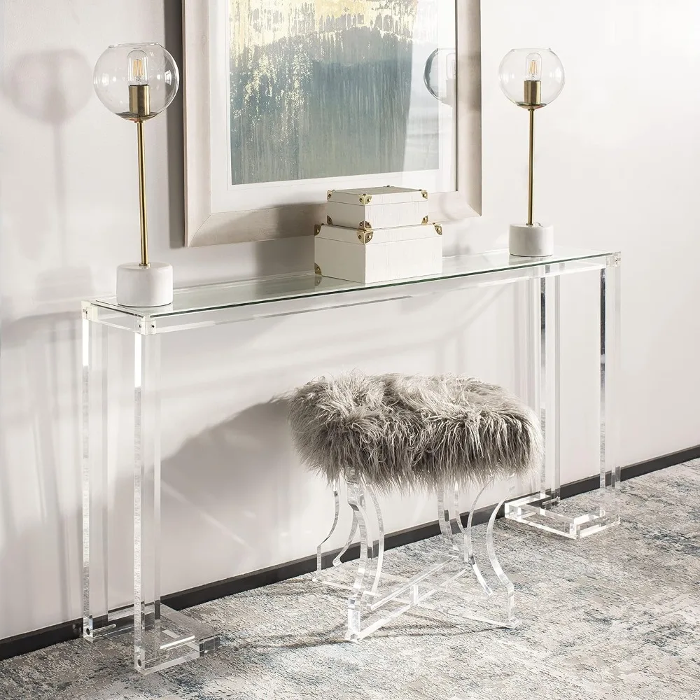 

Couture Home Benji Glam Clear Acrylic Glass Top Console Table