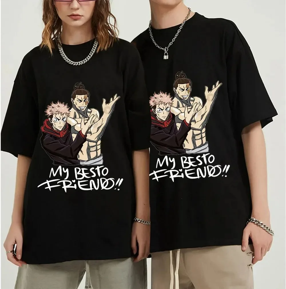 Camiseta de Jujutsu Kaisen My Besto Friendo Todo Aoi, 100% algodón, Anime, cuello redondo, talla grande, novedad