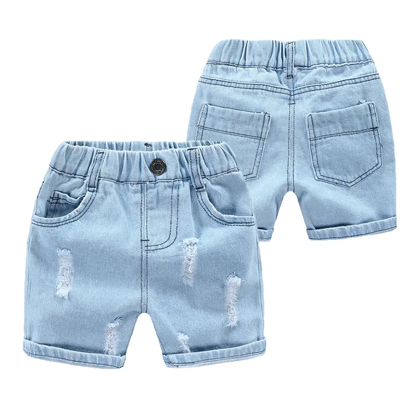 2026 Summer Baby Boys Denim Shorts Fashion Hole Children Jeans South Korea Style Boy Casual Cowboy Shorts Child 2 To 8 Years Old