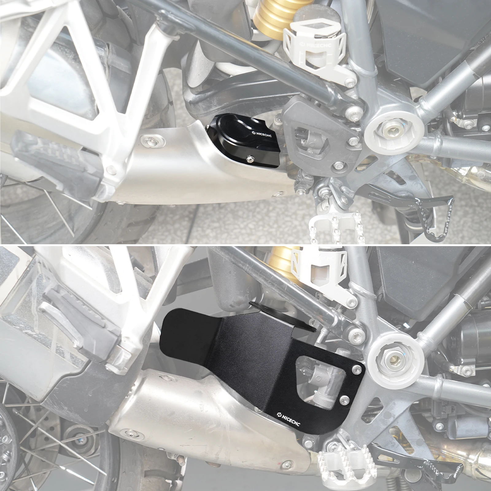 Motorcycle Anti-Heat Spoiler Heat Shield Deflector/Exhaust Flap Guard Cover for BMW R1250GS R1250 GS 2019 2020 2021 2022 2023