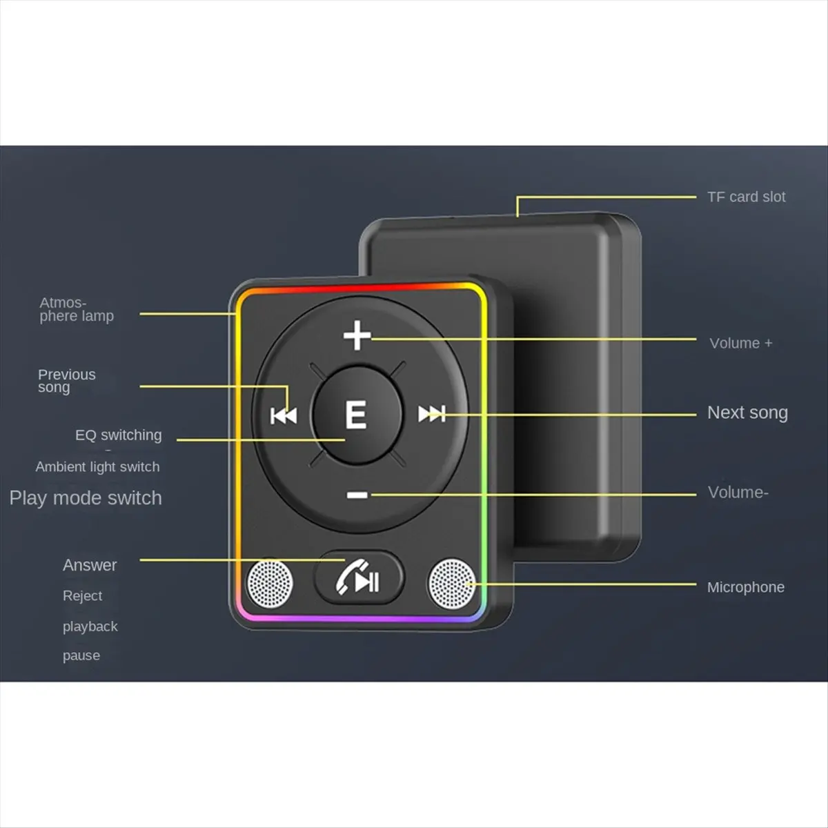 Fashion Bluetooth 5.4 AUX Car Adapter [Stronger Dual Mics& Noise Cancellation] Bluetooth Receiver for Car Music/Hands-Free Calls