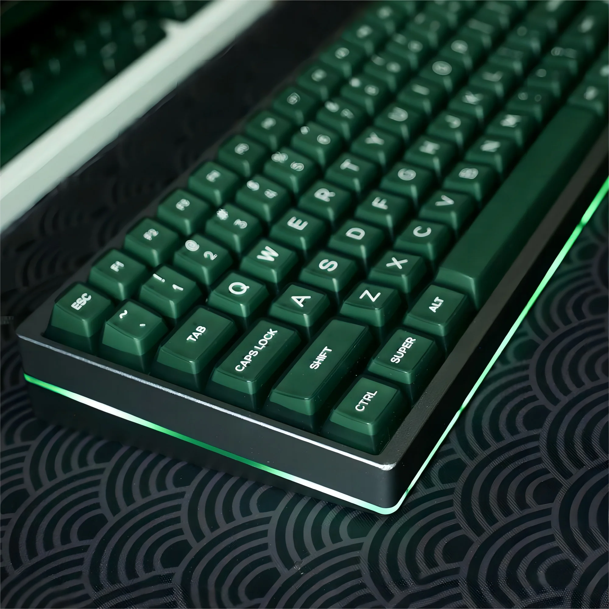 

142 Keys Emerald Translucent Keyboard Keycaps SA Profile Semi Transparent Double Shot PBT Keycaps for MX Switches Gamer Keyboard