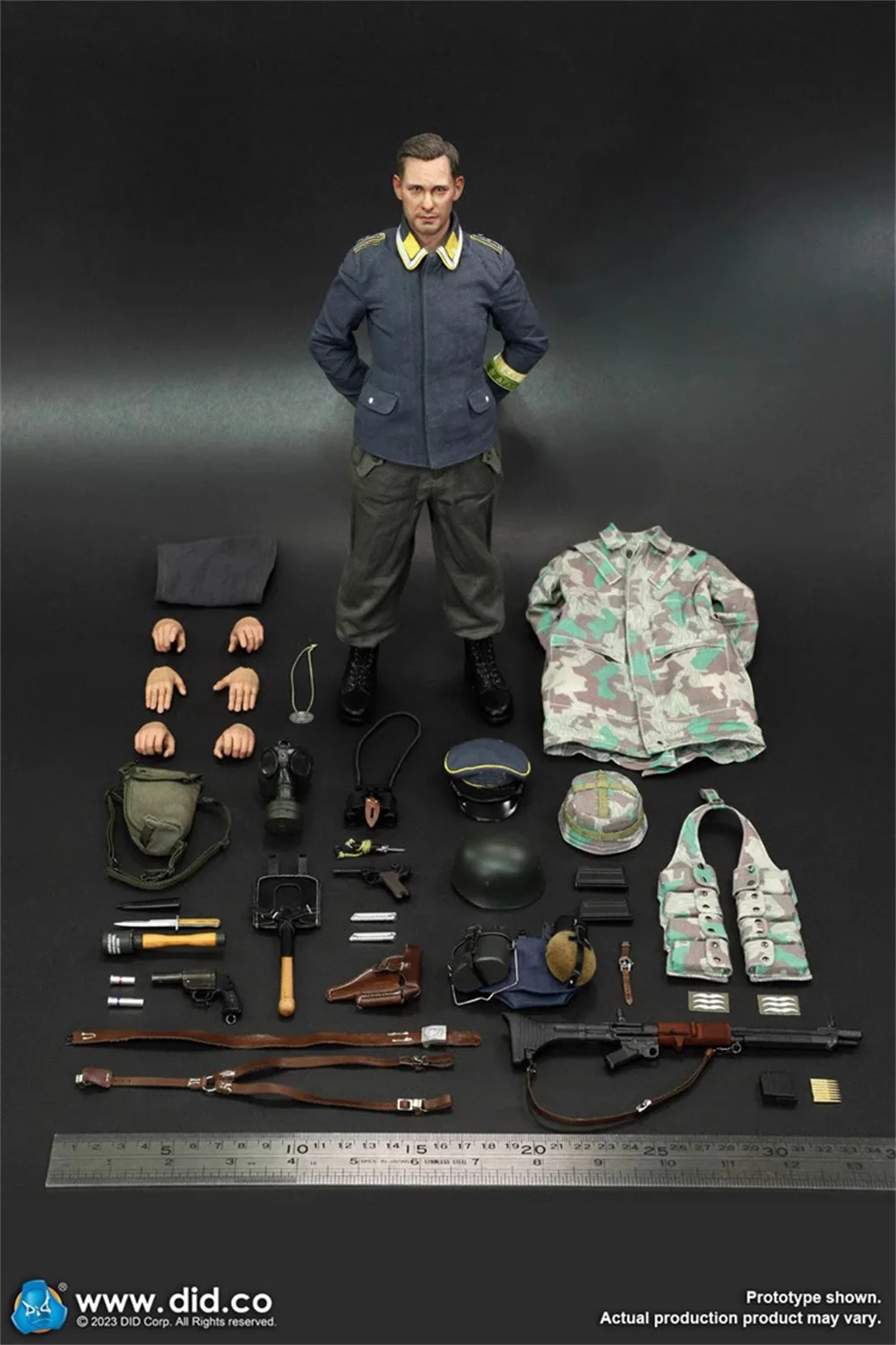 Parachutiste de la Seconde Guerre Mondiale, Soldeir Axel, Ensemble Complet de Figurines d'Action, Cadeau pour GérStrengthening, DID D80168, 1/6