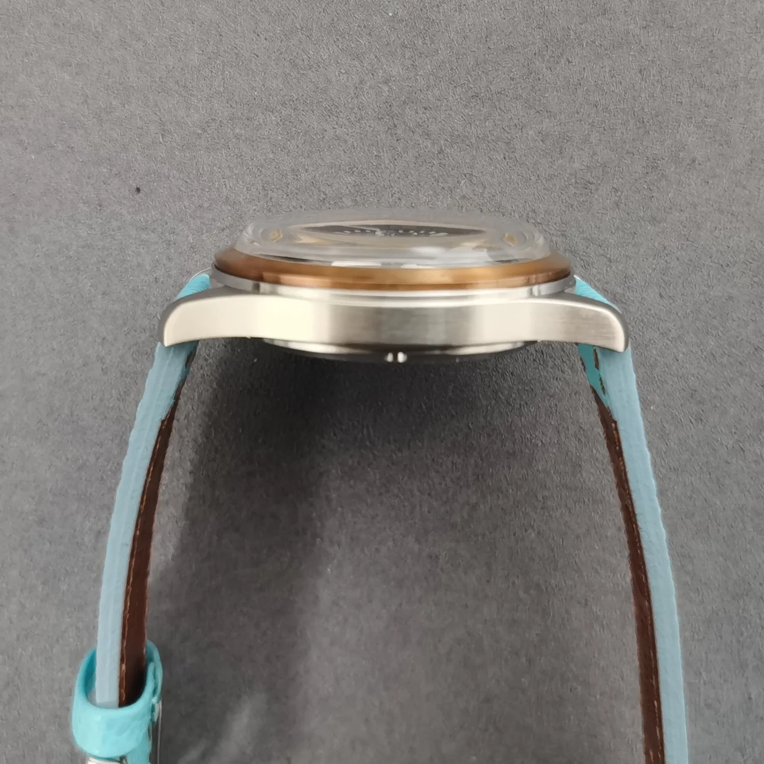 بيير بولين ساعة أوتوماتيكية للرجال 38 ملم ساعة يد ميكانيكية طيارية مرآة الياقوت ST17 Mov إطار برونزي