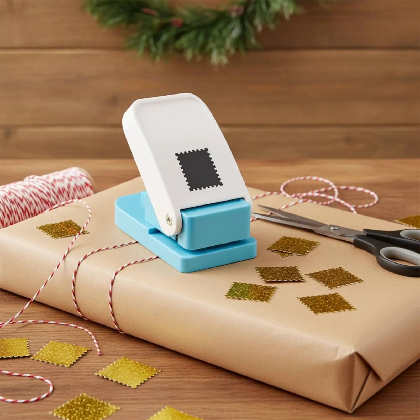 Postage Stamp Puncher Sturdy Construction Postage Stamp Paper Puncher Lever Action Craft Cutter Space-Saving Storage