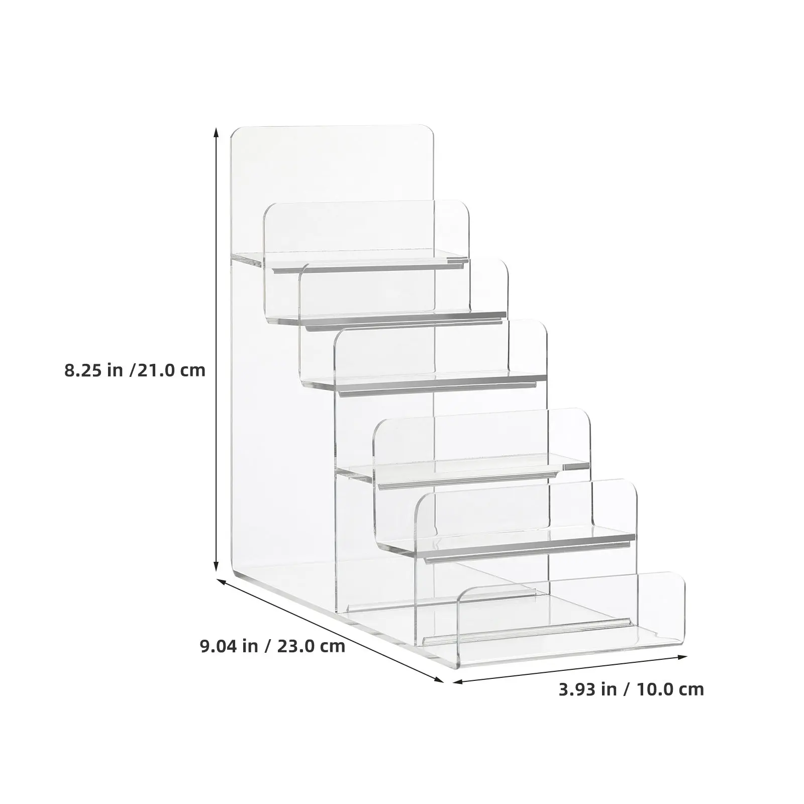 2Pcs Layered Wallet Display Stand Clear Acrylic Purse Rack Organizer 6 Tier Retail Display Shelf Boutique Clutch Holder Riser view 3