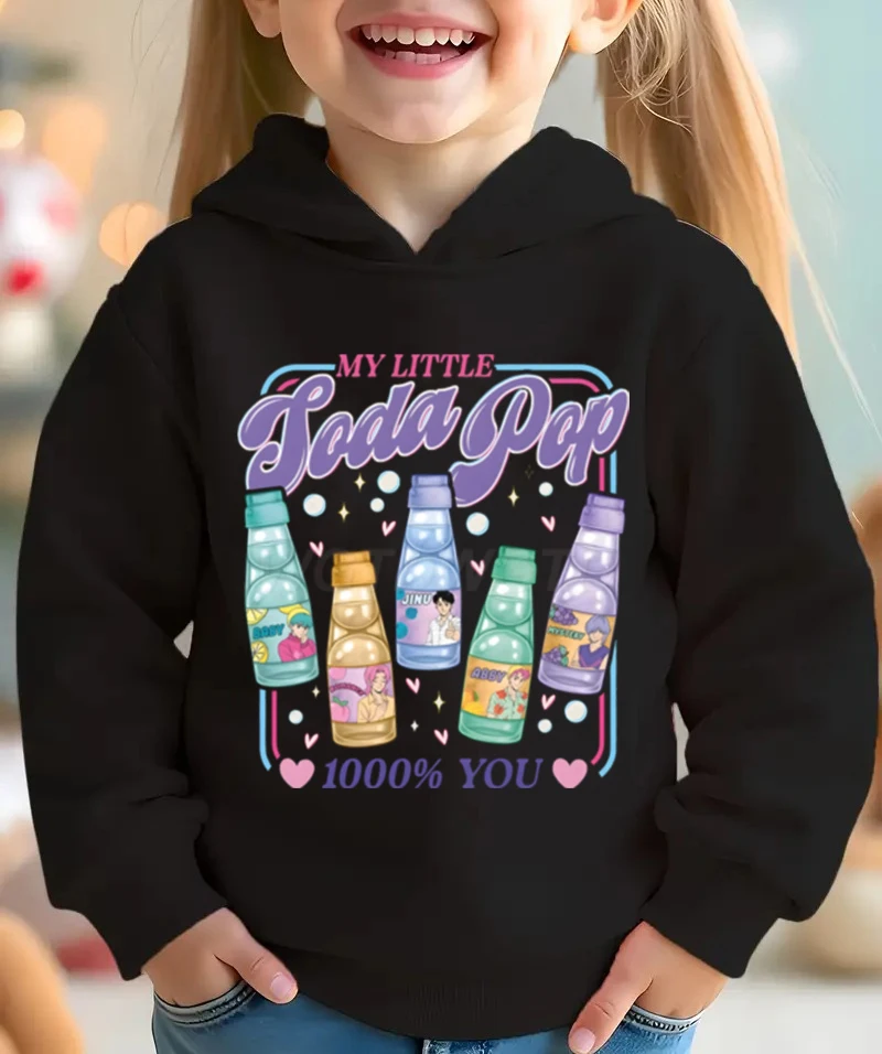 

My Little Soda Pop Graphic Kids Hoodie KPop Demon Hunters Fashion Sweatshirt Pullover Long Sleeve Autumn Boys Girls Sportswear