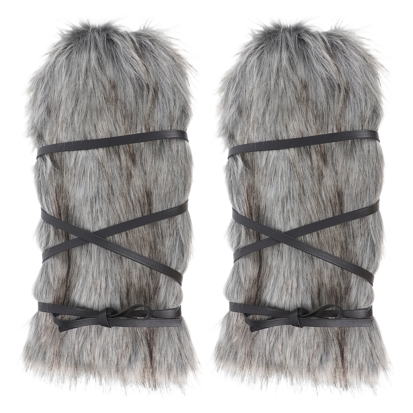 2 قطعة تدفئة فو 40 سنتيمتر للنساء الرجال فايكنغ اكسسوارات الرجال الشتاء تأثيري فايكنغ زي اكسسوارات أغطية أحذية بلاستيكية #5