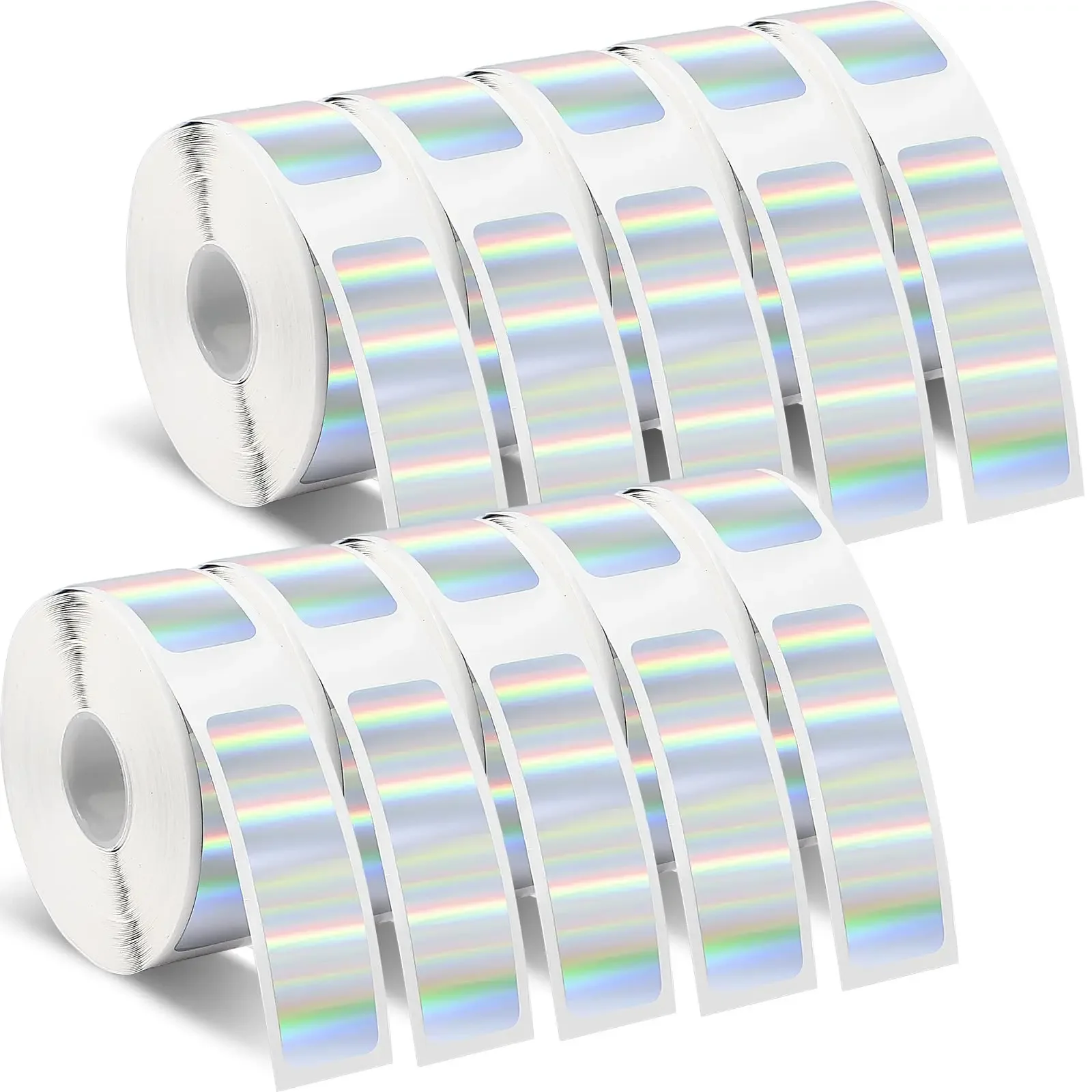 Fita para fazer etiquetas D30 P11, 12 mm x 40 mm, papel térmico adesivo holográfico para máquina de fazer etiquetas, etiquetas de armazenamento doméstico