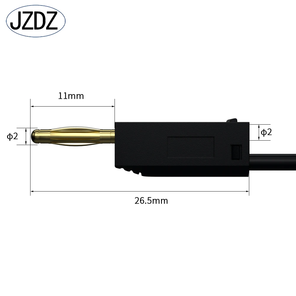 JZDZ-Mini câble de test électrique empilable, 2mm, 5 pièces