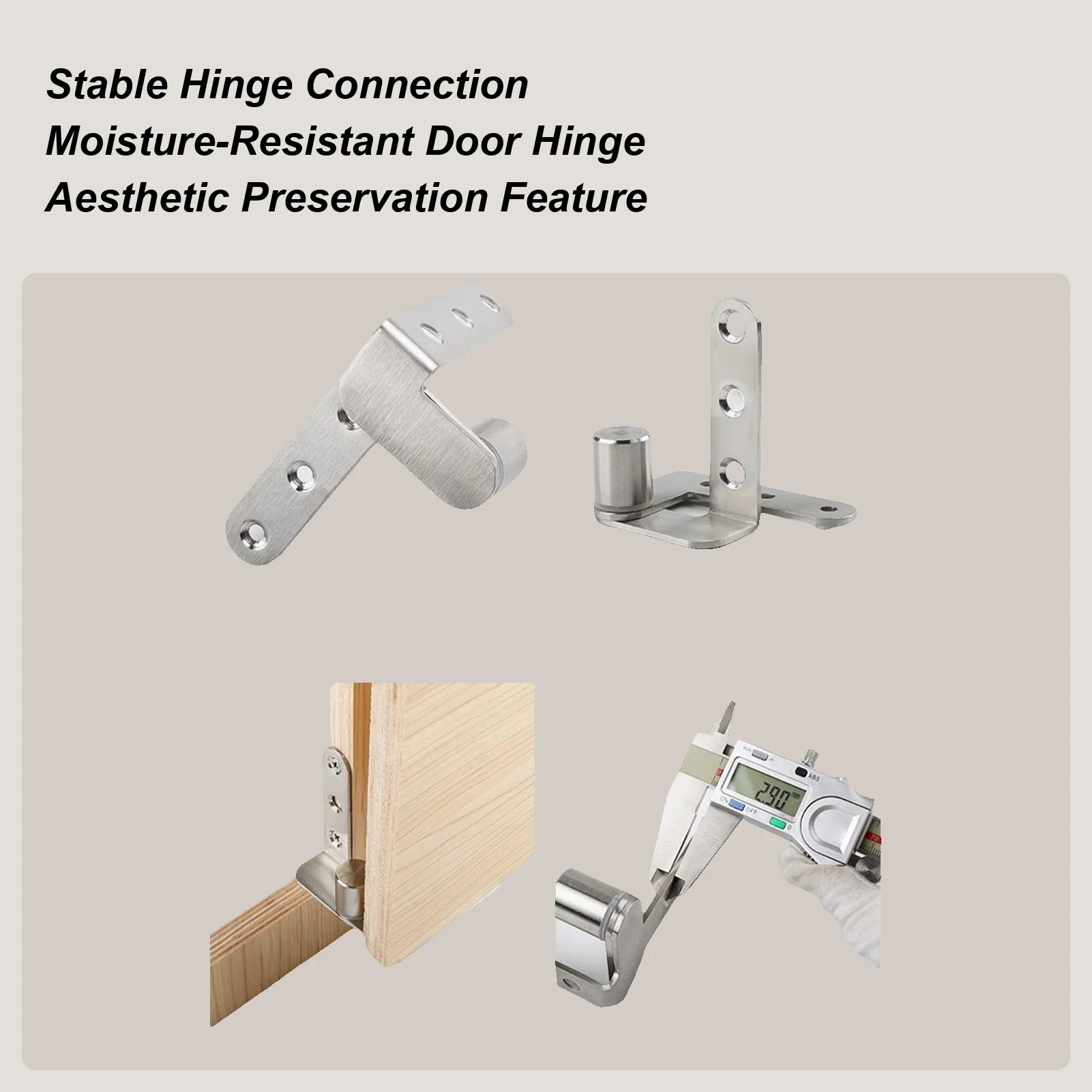 

Door Pivoting Hinge Household Door Pivoting Hinge 2 Pieces Stainless Steel Swinging Shaft Fittings Bookcase Hardware For Home