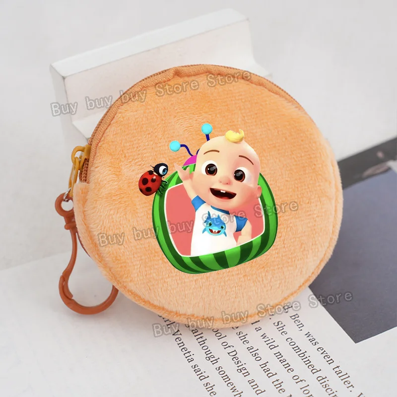 Cocomelons Coin Purse Multifunctional Round Mini Bag Cute Boys Girls Backpack Decoration Keychain Pendant Earphone Storage Pouch