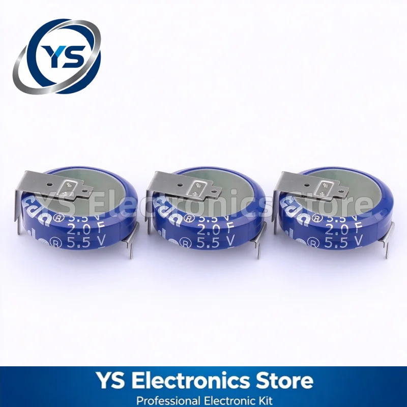 2pcs/lot 5.5V 2F H Type Terminal CDA CEN5R5205HF-ZG CEN Series Super Capacitor Ultra Farad Capacitors New High Quality