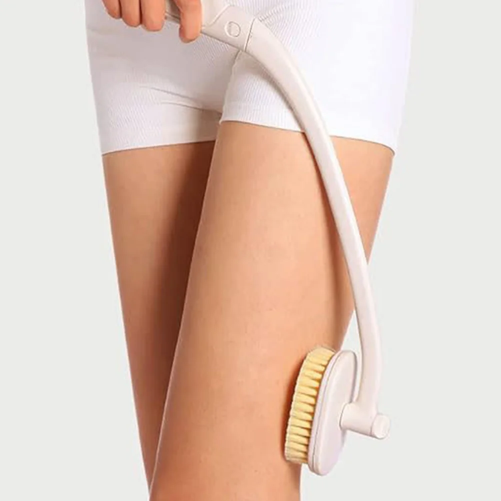 

1 Set Long Handle Bath Brush For Shower Back Scrubber Exfoliating Body Wash Tool Replacement Head Wet Dry Use Bathroom Cleaning