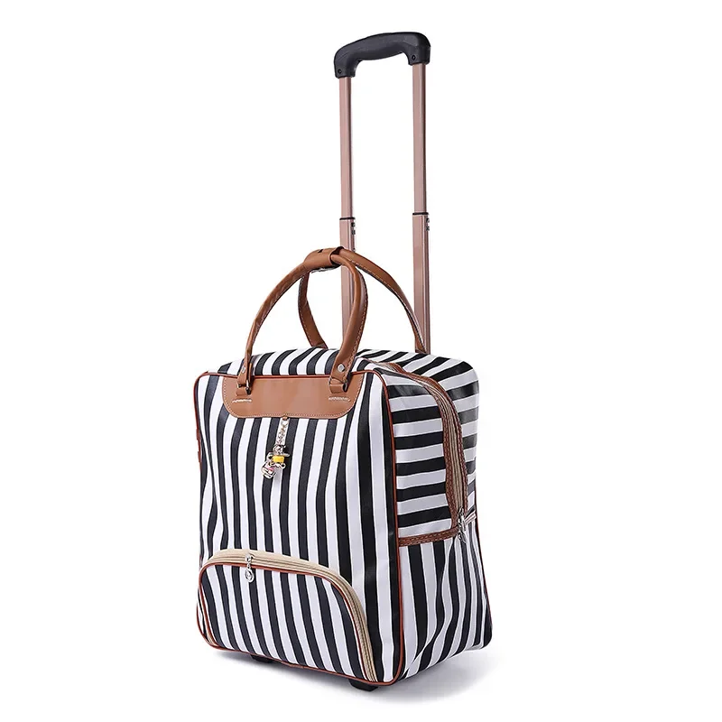 

Fashion Women travel Business Boarding bag ON wheels trolley bags large capacity Travel Rolling Luggage Retro girl Suitcase Bag