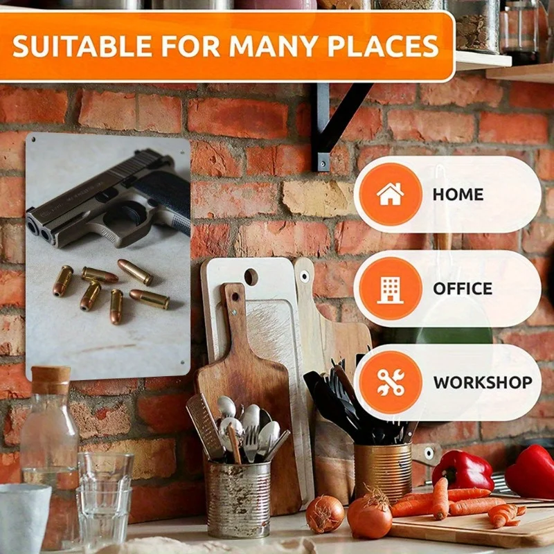 1 قطعة نموذج معدني لمسدس LCR مع رصاصات - ديكور حديدي عتيق للمنزل والبار وغرفة الألعاب |   علامة أصلية على الطراز العسكري