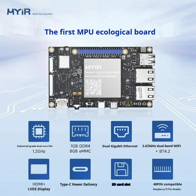 Remi Pi RZG2L Dual Core A55 Development Board Learning Board Compatible with Raspberry Pi Extension