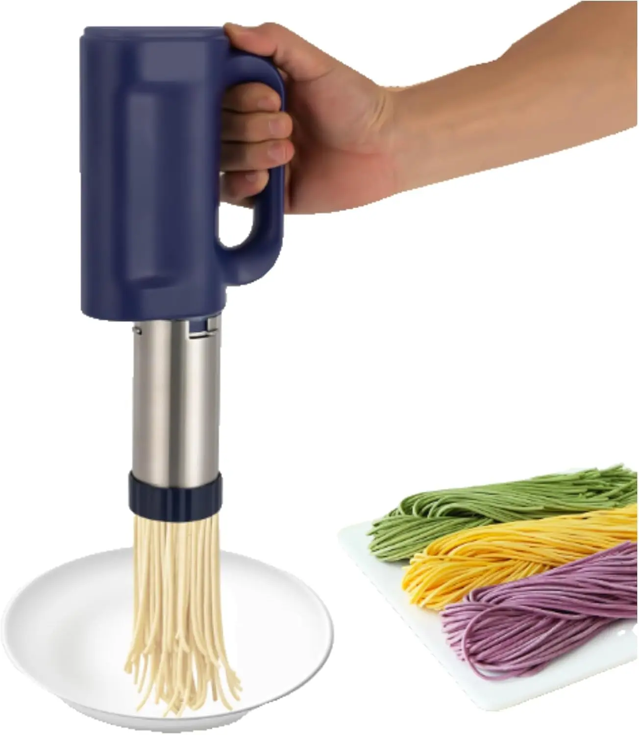 

Handheld Electric Pasta Maker,Electric Pasta Machine,Stainless Steel Cordless Noodle Maker for Homes, Breakfast Stores, Restaura