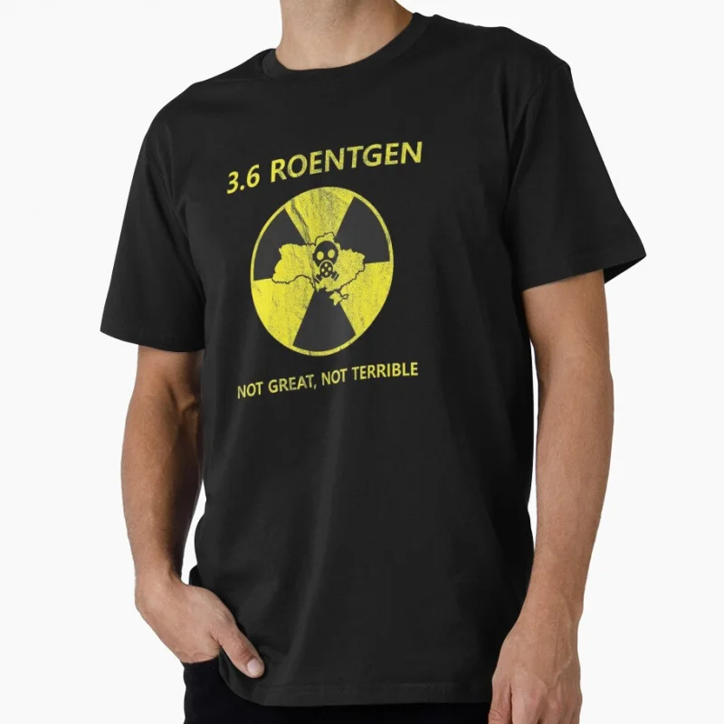 

CEPATBANGET YELLOW Terrible Chernobyl 3.6 Roentgen Retro gift t shirt Vintage Pripyat Graphic Clothes Men's All size S-6XL Tops