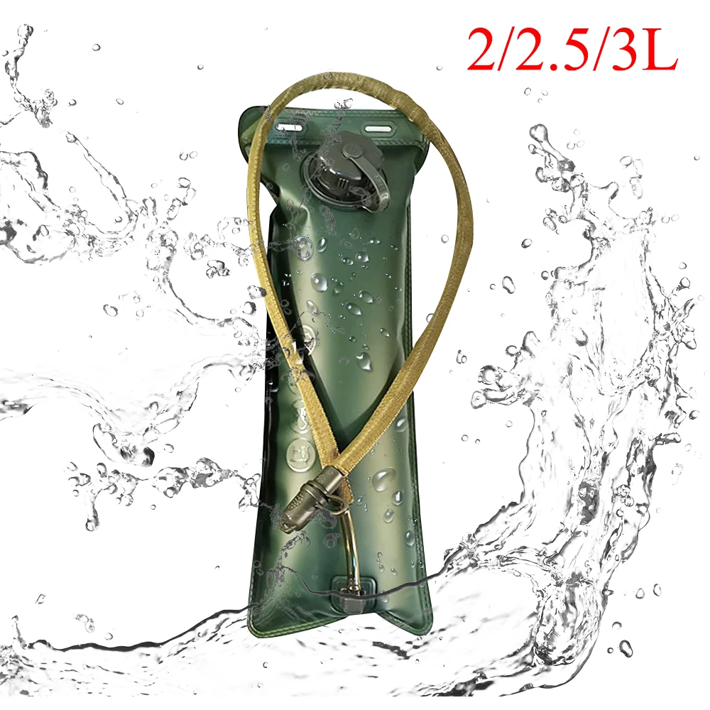 Sac à dos d'hydratation pliable sans BPA pour camping, course à pied, vessie d'eau, réservoir d'eau, sac de rangement, 2L, 2,5 L, 3L