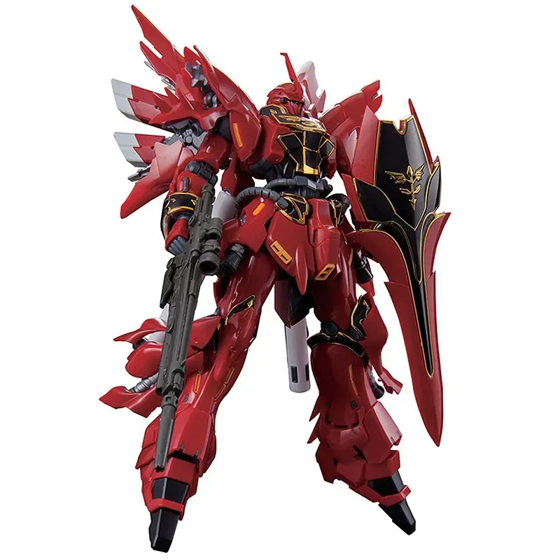 Bandai-figura de acción Original de GUNDAM, modelo RG 1/144, MSN-06S, SINANJU GUNDAM, modelo de montaje, juguetes, regalos para niños