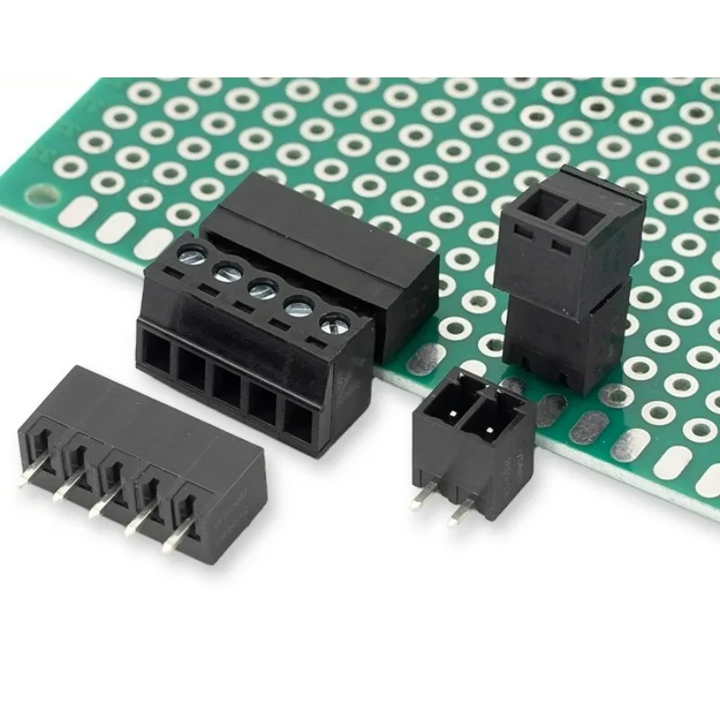 20Pairs of plug-in PCB terminals 15EDG-3.81mm black 2EDGK/V/R straight bending pin 2P-16P black