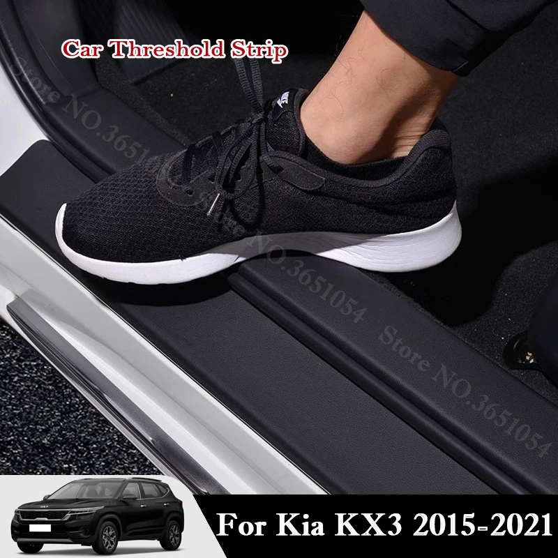 

For Kia KX3 2015-2021 Car Threshold Protection Strip Trunk Anti-scratch and Anti-collision Film Door Decorative Strip Stickers
