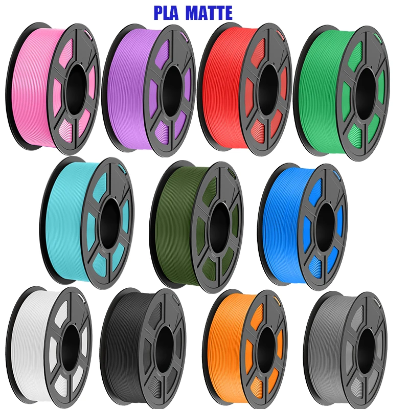 JAYO 10Rolls PLA Matte 3d Filaments Multiple Colors Mixed Filament 175mm Non-toxic Bubble Free Smooth Suitable for 3D Printing