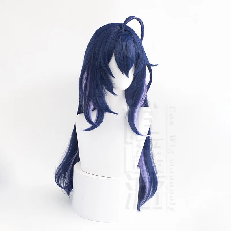 Peluca de Cosplay de Anime Seele Game Honkai: Star rail75 cm, largo pelo sintético resistente al calor azul, pelucas de Cosplay de fiesta de Halloween + gorro de peluca