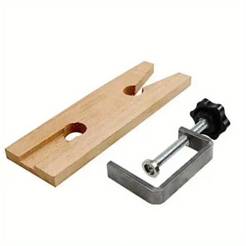 1set Bench Pin Clamp Set V Slot Bench Vise for Workbench Wooden Jewelry Crafting Tool
