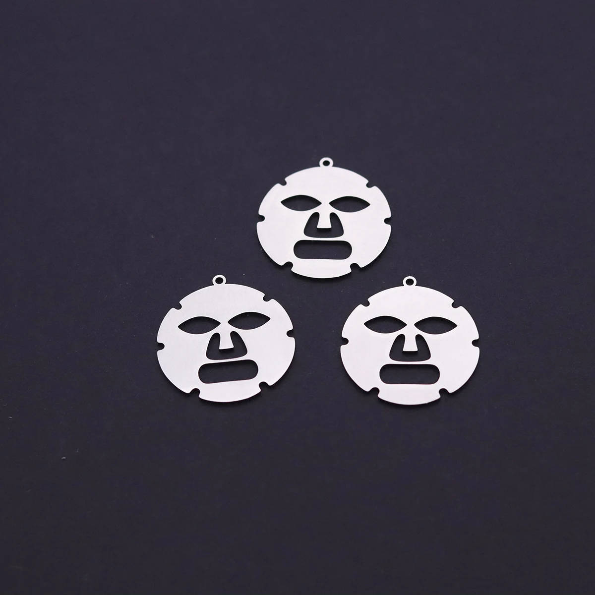3pcs Gothic Robber Mask Charms Accessories DIY Jewelry Making Bracelets Necklace Stainless Steel Pendant DIY Handmade