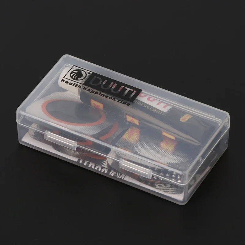 One Set Bicycle Tire Repair Tool Portable Kit with Transparent Box Case Accessory Useful