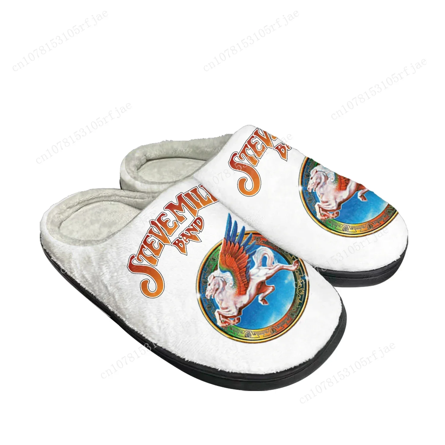 

Steve Miller Rock Band Home Cotton Custom Slippers Mens Womens Sandals Plush Bedroom Casual Keep Warm Shoe Thermal Slipper Black